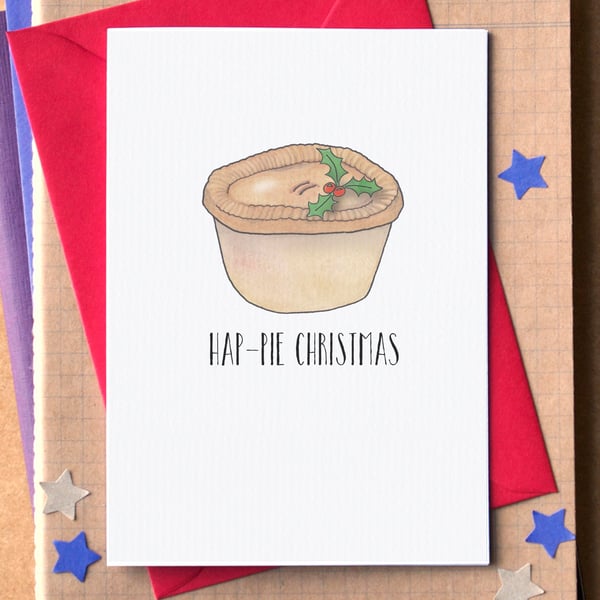 Funny "Hap-Pie Christmas" Card