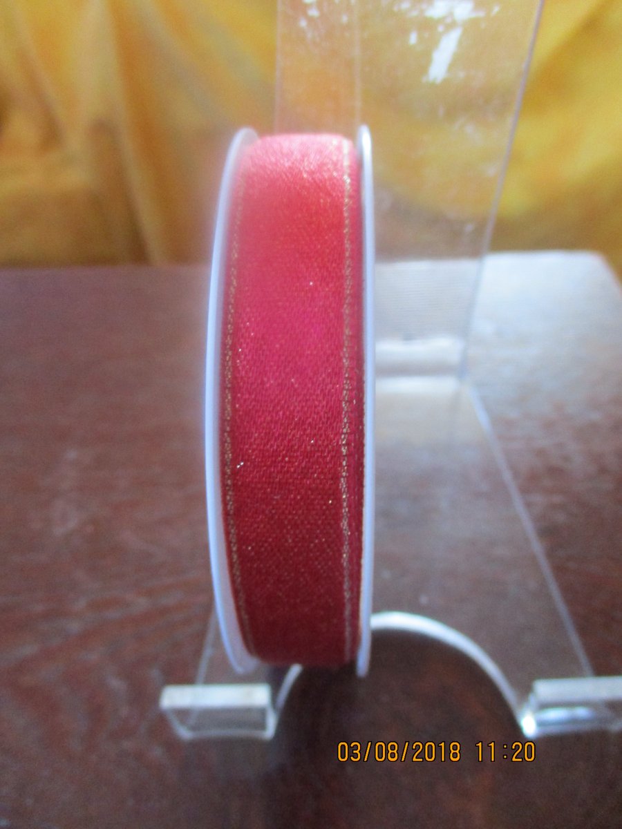 1.5m Red Sparkly Ribbon