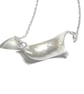 Handmade Sculptural Anticlastic Sterling Silver Pendant - Image 2