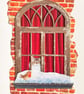 Cat christmas card, persian cat card, funny cat card, card for cat lover - Image 3