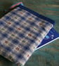 Zipper Book Sleeve Fabric Kindle Pouch – Padded Kindle Cover in Vintage Fabric - Image 1