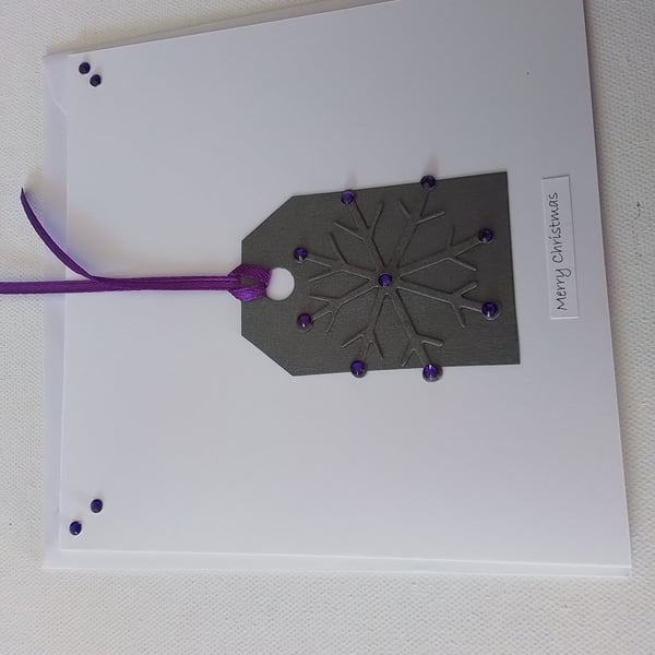 Christmas card. Gift tag. Snowflake. Ref 348