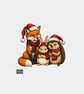 Unique Funny Christmas Sticker Xmas Decal For Adults - Grumpy Animals - Image 1