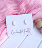 Pearlescent Moon Stud Earrings, Celestial Jewellery, Accessories & Gifts