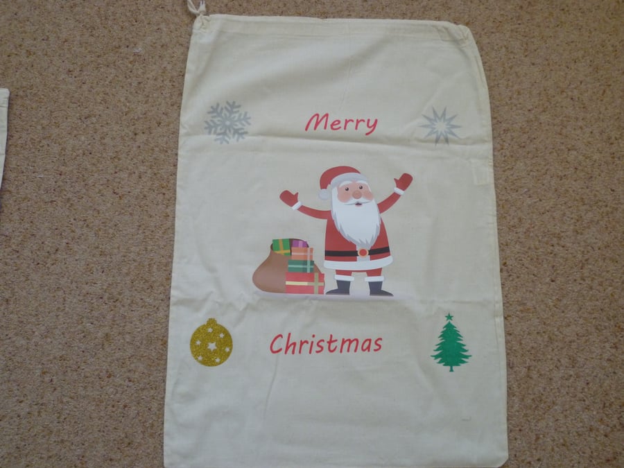 Santa Sack, Bag, Christmas, Gifts, Storage for Craft, Knitting, Sewing, Projects