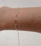 Recycled Sterling Silver Adjustable Long Link Sparkle Chain Bracelet - Image 4