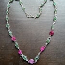 MIXED PINK ROSES - Necklace 