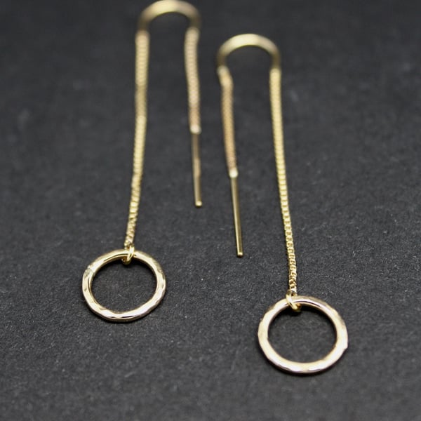 long gold threader earrings, thread earrings gold, gold earrings, ahjewellery