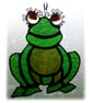 Frog Suncatcher Stained Glass Handmade Gardener Gift Ribbit - Image 1
