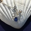 Sea Glass, Pearl & Sterling Silver Necklace
