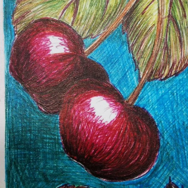 ACEO card "Cherry Ripe"