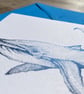 Whale Illustrated Blank Greeting Card - Image 2