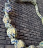 Blue and Yellow Fabric Bead Necklace - Image 5