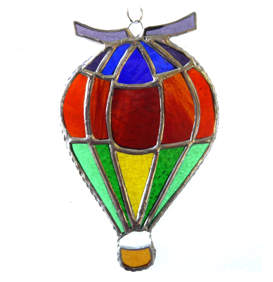 HotAir Balloon Stained Glass Suncatcher Rainbow