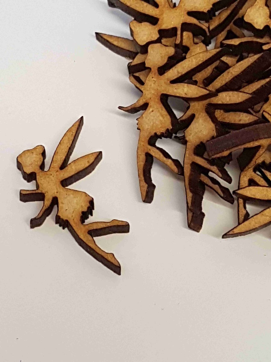 MDF Fairy D 3cm - 40 x Laser cut wooden shape