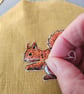 Red Squirrel mini hoop, handmade hanging decoration, embroidered - Image 7