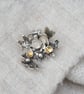Sterling silver and moonstone brooch inspired by lichen - Image 6