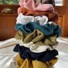 Linen Hair Scrunchie 