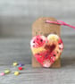 Hand Embroidered Heart Felted Brooch - Image 1