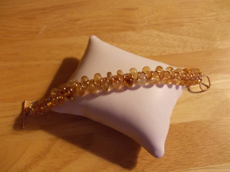 Citrine goddess style bracelet