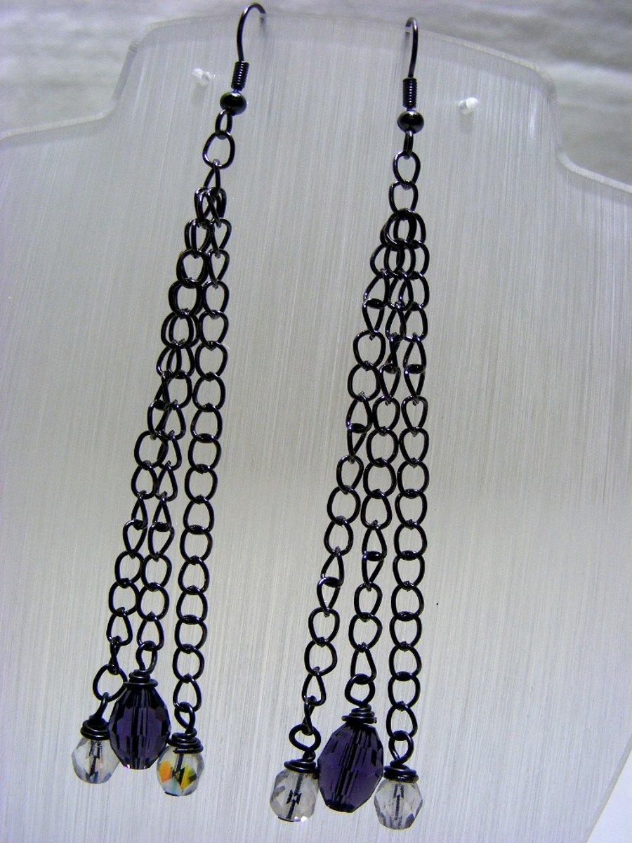 Black Chain Earrings