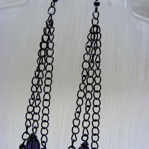 Black Chain Earrings