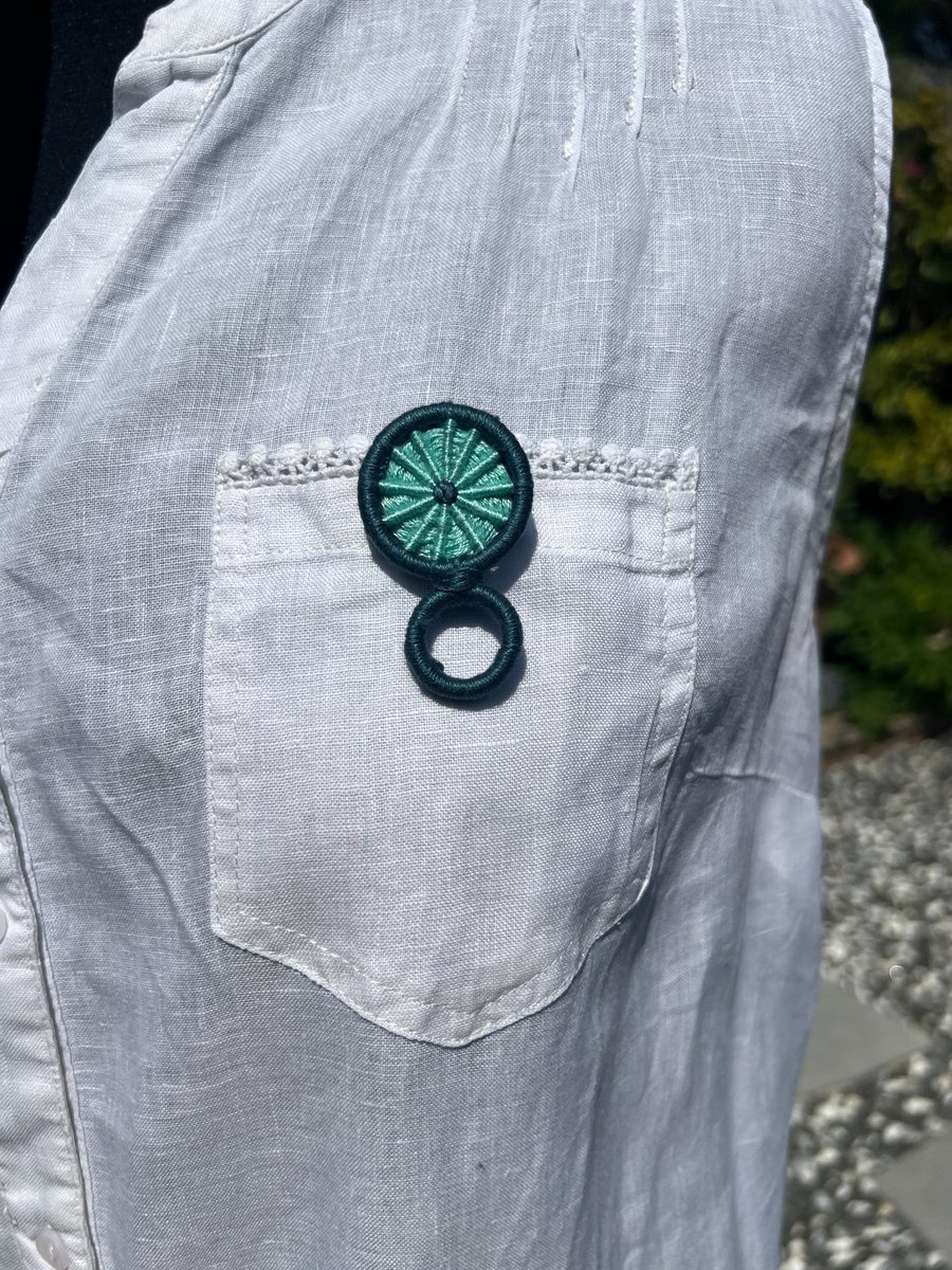 Glasses Holder Brooch - Green