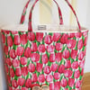 Spring time gift bag pink tulips