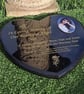 Grave Memorial Plaque Grave Marker Heart Grave stone Flat Cemetery stone - Image 3