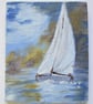 Sailboat Fridge Magnet. Original painting - Image 3