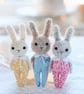 Easter Bunny, miniature rabbit doll, yellow outfit - Image 7