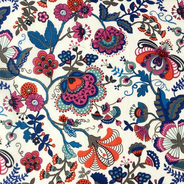 Liberty Tana Lawn Fabric 10 inch Square - MABELLE Floral Butterfly