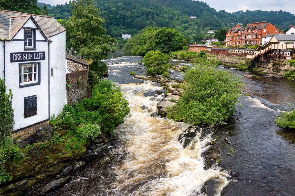 White water rapids Llangollen print