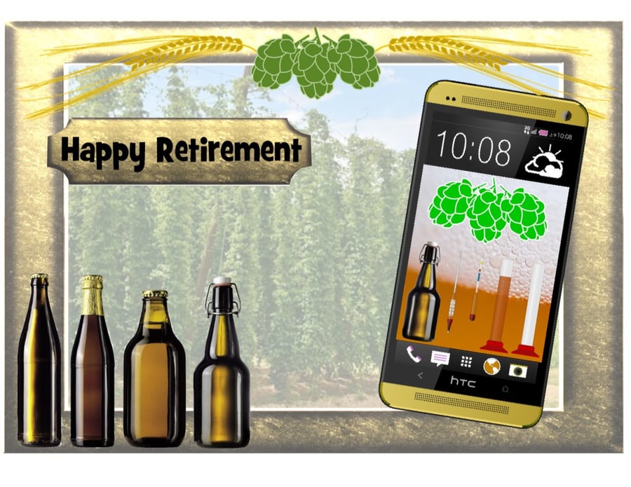 Beer Makers Phone card style - Retirement or Birthday