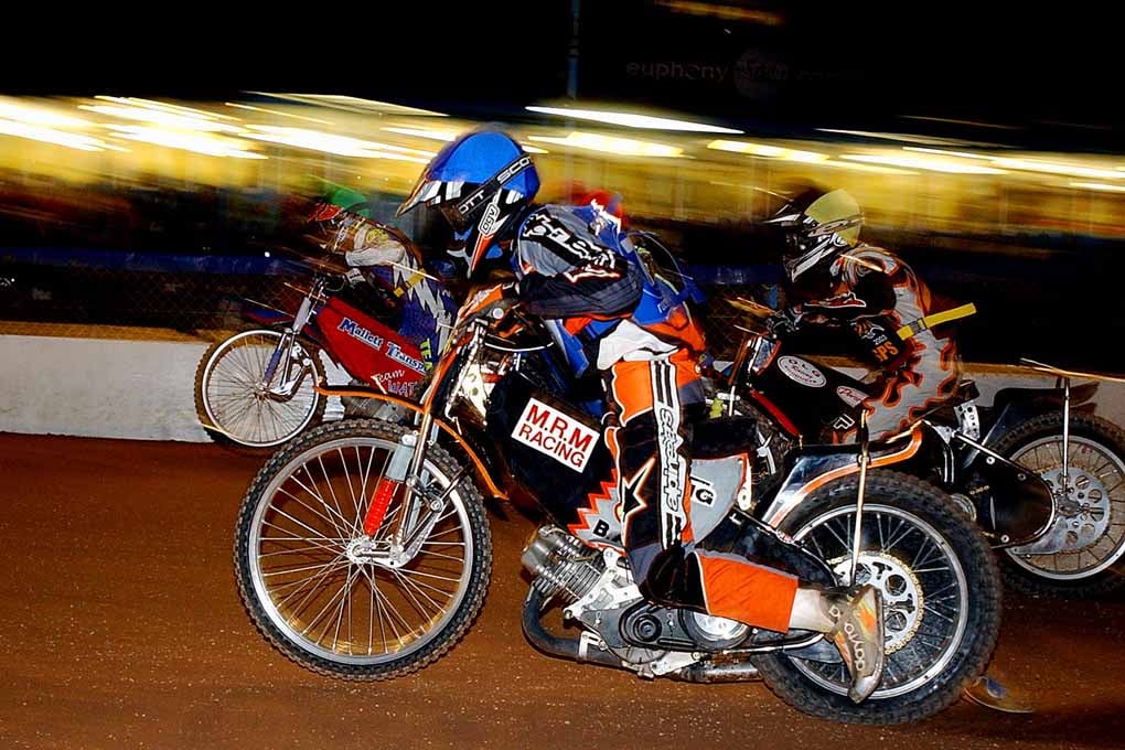 Reading Racers Speedway Motorcycle Action Photograph Print