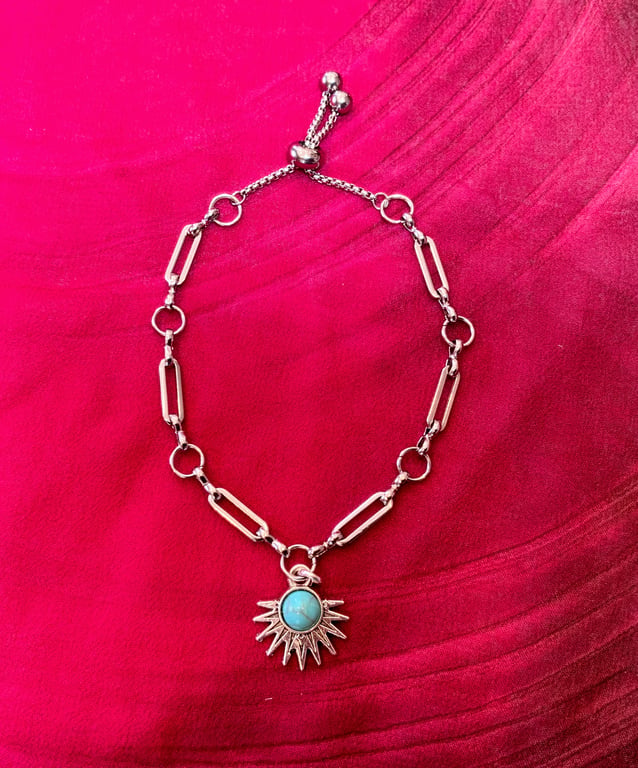 Paperclip Chain Slider Bracelet