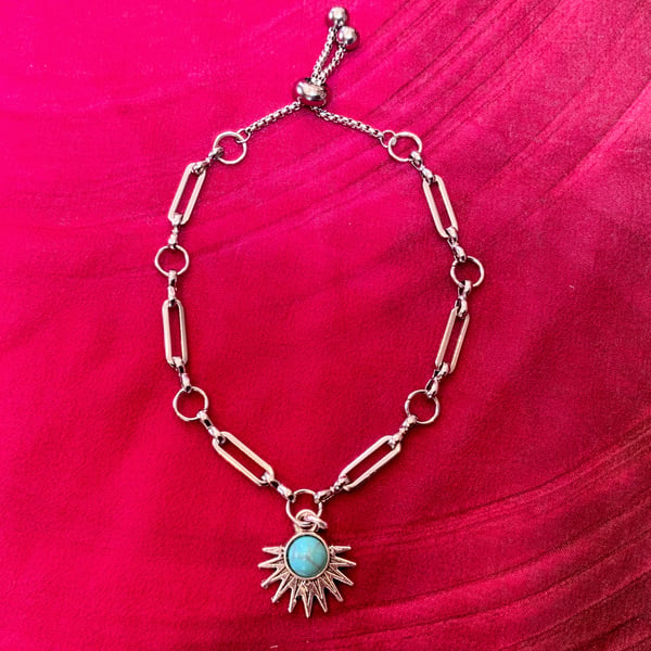 Paperclip Chain Slider Bracelet