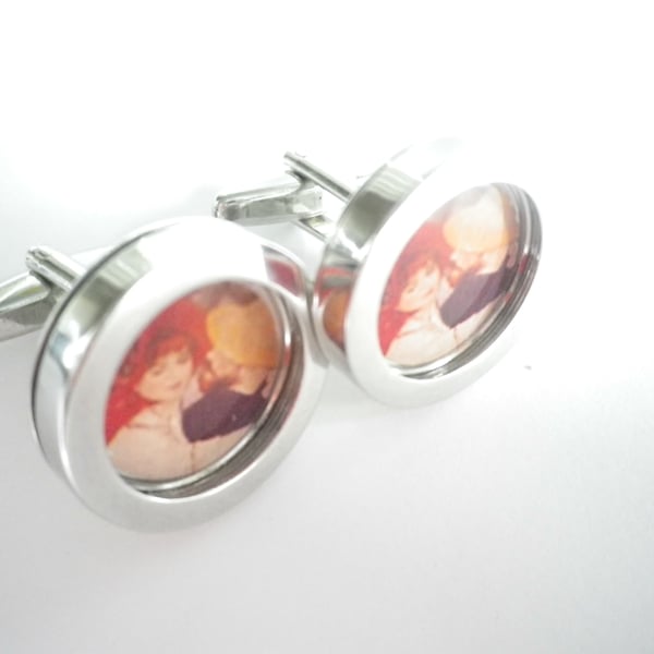 Renoir Le Danse at Bougival 1882 cufflinks, beautiful romantic, free UK shipping