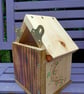 Wooden bird feeder handmade pyrography Ivy Cottage - Image 4