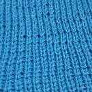 unisex adult 100% cashmere hand knitted blue scarf