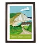 Seven Sisters Seaford travel poster print by Susie West - Image 2