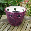 Large knitting or crochet wool yarn bowl ceramics pottery ceramic mother's day