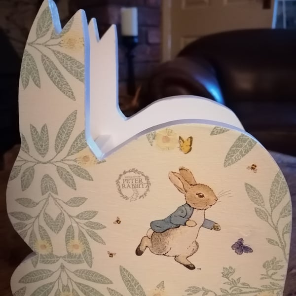 Wooden Peter Rabbit Storage Box Bunny Nursery Bedroom Christening Gift Baby Boy 