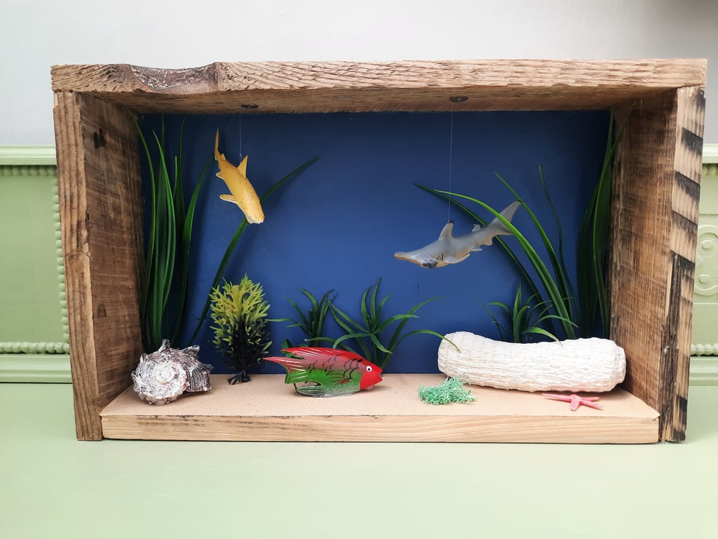 Under The Sea Wall Art Decor Wood 3d Shadow Box Sea Core