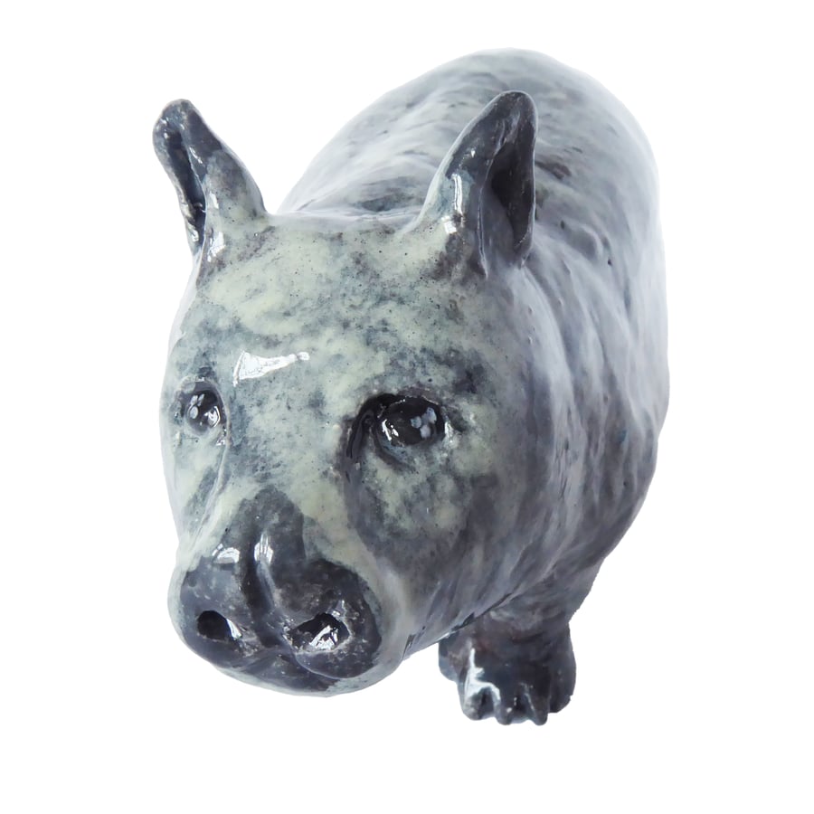 Wombat Ceramic Ornament - Hand Built