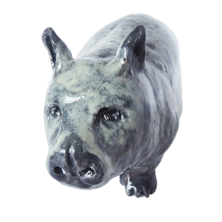 Wombat Ceramic Ornament - Hand Built
