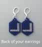 Initial Glass Seed Bead Earrings with Silver Plated Hinged Ear Wires.    Ref:372 - Image 4