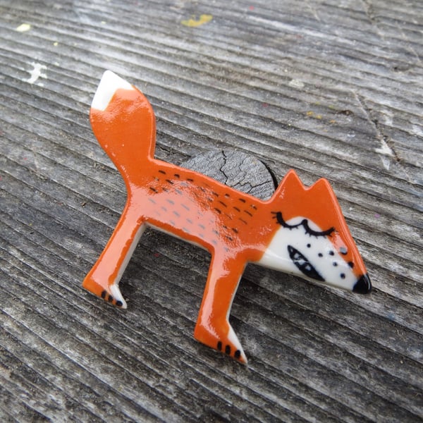Mr.Fox Brooch