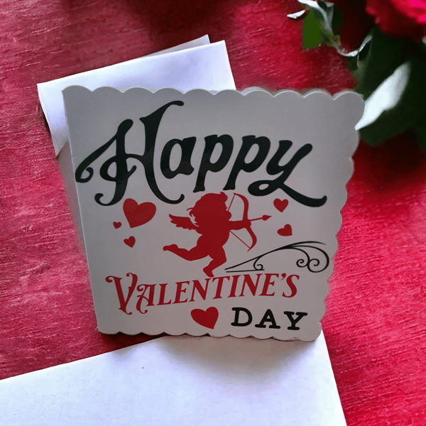 Handmade valetines card with envelope