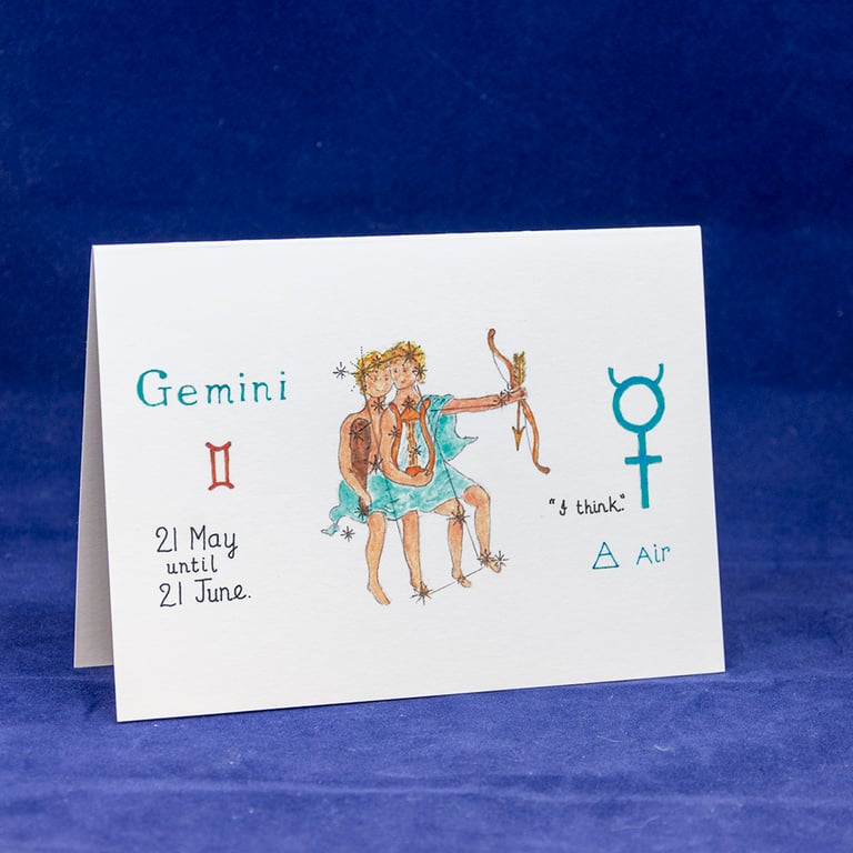 Gemini greetings card